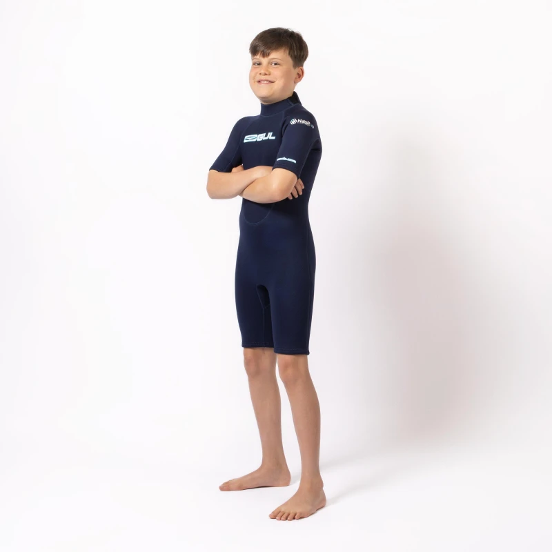 Image of Gul Shortie Wetsuit Juniors - Blue Blue 7 - 8 Years