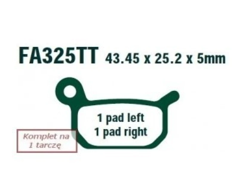 Image of EBC Brakes FA325TT Brake pad set Brake Pad Set,disc brake (402)