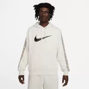Image of Repeat Logo Print Hoodie in Cotton Mix