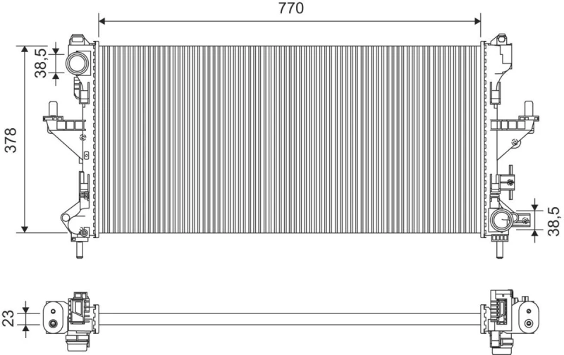 Image of Engine radiator VALEO 701426