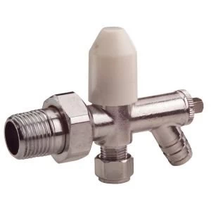 Image of Plumbsure Chrome effect Radiator valve with drain off