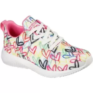 image of Skechers Womens BOBS Squad Starry Love Lace Up Trainers UK Size 5 (EU 38)