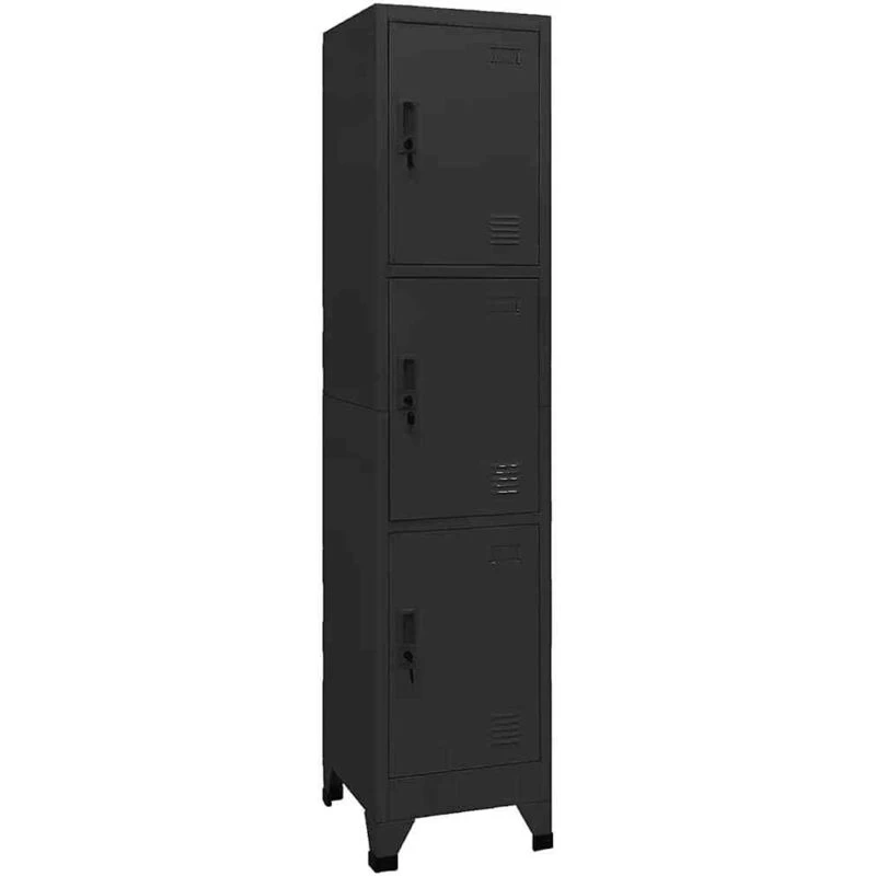 Image of VIDAXL Locker Cabinet Black 38x45x180cm Steel Vidaxl 8720286700884
