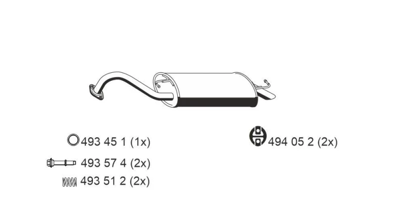 Image of Rear silencer ERNST 687010