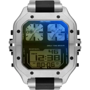 Image of Mens Diesel Clasher Ana-Digi Two-Tone Stainless Steel Watch