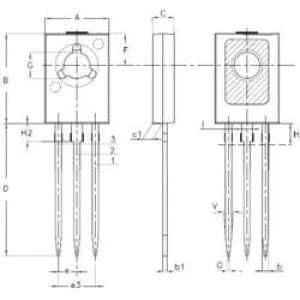 Transistor BJT Discrete STMicroelectronics BD135 SOT 32 1