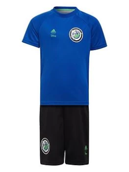 Image of Adidas Younger Boys Buzz Lightyear Short & Tee Set, Blue/Black, Size 3-4 Years