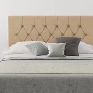 Image of Olivier Upholstered Headboard, Firenza Velour, Champagne - Headboard 60cm Size Superking (180x200)