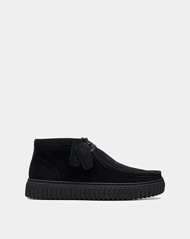 Image of Clarks Clarks Suede Torhill Boots Black Male 12 LP50006