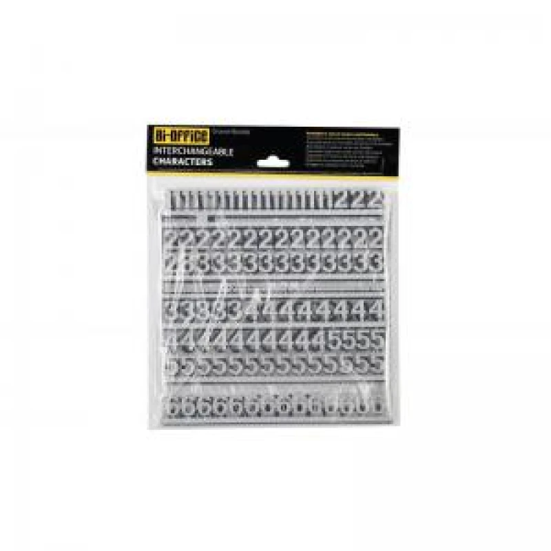 Image of Bi-Office Letter Boards Characters 19mm Silver (264 Pack) CAR0402