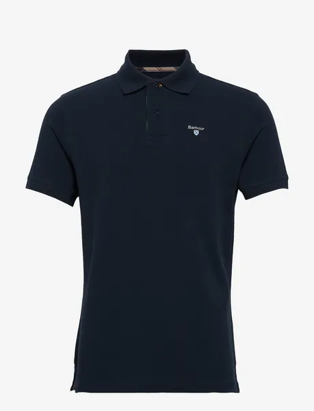 Image of Barbour Tartan Pique Polo Shirt New Navy S