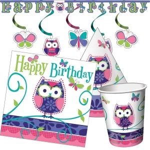 Image of Owl Jointed Happy Birthday Banner