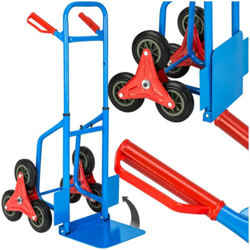 Image of Tectake Sack Barrow - Stair Climber, Loading Shelf Capacity Of 100 Kg - Blue