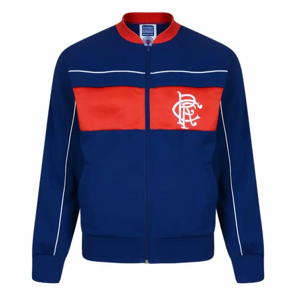 Image of Score Draw Rangers 1984 Retro Track Jacket RANG84HTJ-M M Mens Sportswear