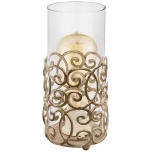 Image of Netlighting Cardigan Cylindrical Table Lamp Brown-Patina