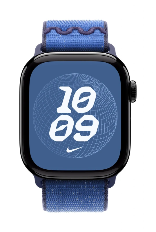 Image of Apple Nike Sport Loop Band Blue Nylon, Recycled polyester, Spandex MGD14ZM/A