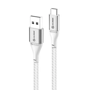 image of ALOGIC Super Ultra USB 2.0 USB-C to USB-A Cable - 3A/480Mbps (1.5 M, Silver)