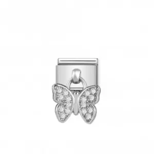 image of Nomination Composable Classic Charm Silver Butterfly Link 331800/16