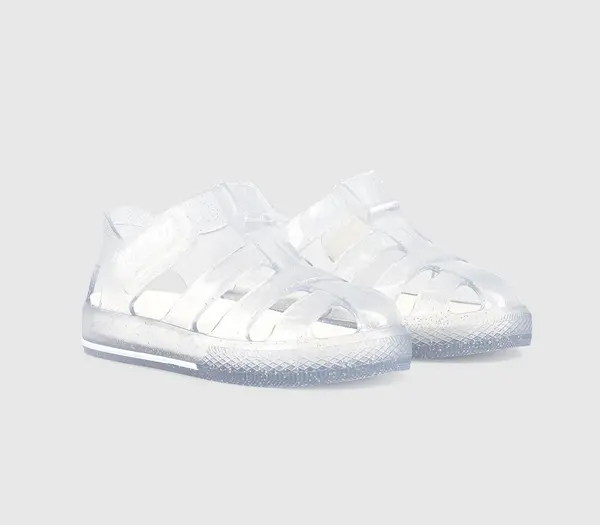 Image of Igor Kids Star Babys Clear Glitter Sandals, 5 Infant