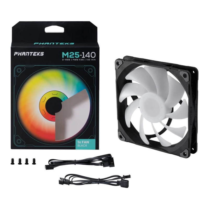 Image of Phanteks M25 140mm D-RGB PWM High-Airflow Chassis Fan - Black