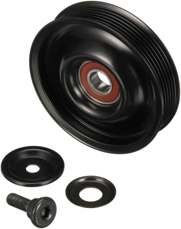 Image of GATES T36411 Idler Pulley Micro-V UNIQUE FIT, with grooves Plastic Deflection/Guide Pulley,v-ribbed belt (312)
