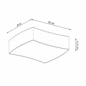 Image of Sollux Plafond Square 1 White
