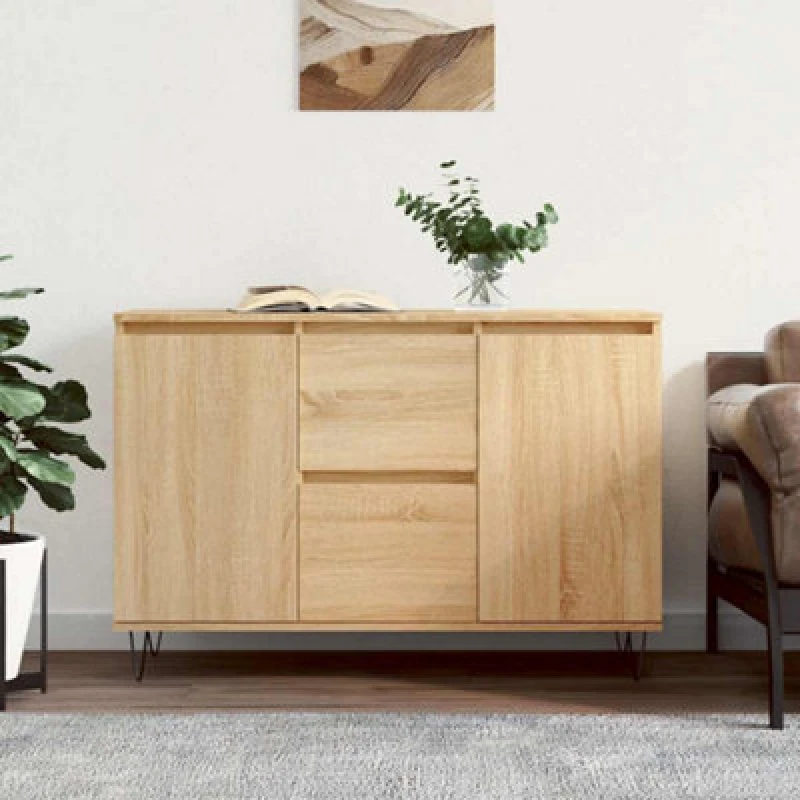Image of VIDAXL Sideboard Sonoma Oak 104x35x70cm Engineered Wood Vidaxl 8720845907860
