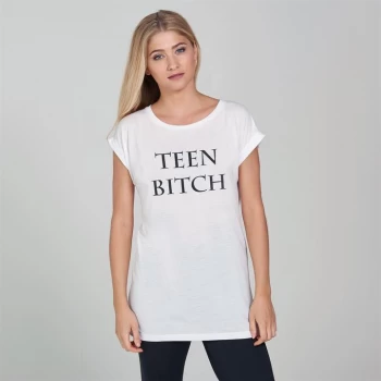 image of SportFX Slogan T Shirt - TEEN BITCH