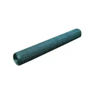 Image of Vidaxl - Chicken Wire Fence Galvanised with pvc Coating 25x1 m Green Green