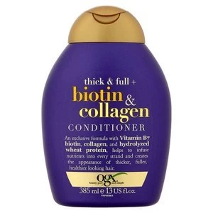 image of OGX Thick and Full Biotin and Collagen Conditioner 385ml