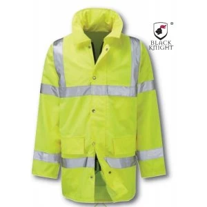 image of Black Knight Medium Geraint 3/4 High Visibility Jacket - Yellow