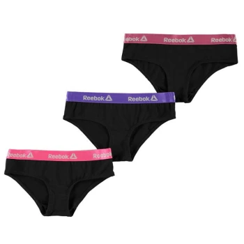 Image of Reebok Briefs Pack of Three Junior Girls - Black