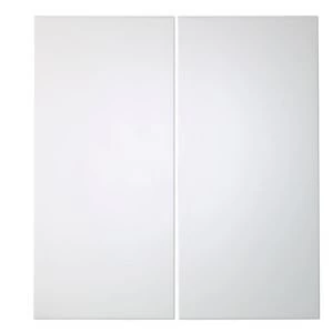 image of Cooke Lewis Raffello High Gloss White Corner base door W925mm Set of 2