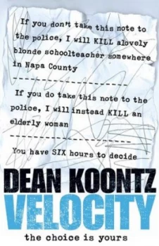 Image of Velocity by Dean Koontz Book
