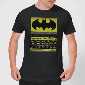 Image of DC Comics Batman Mens Christmas T-Shirt in Black - S