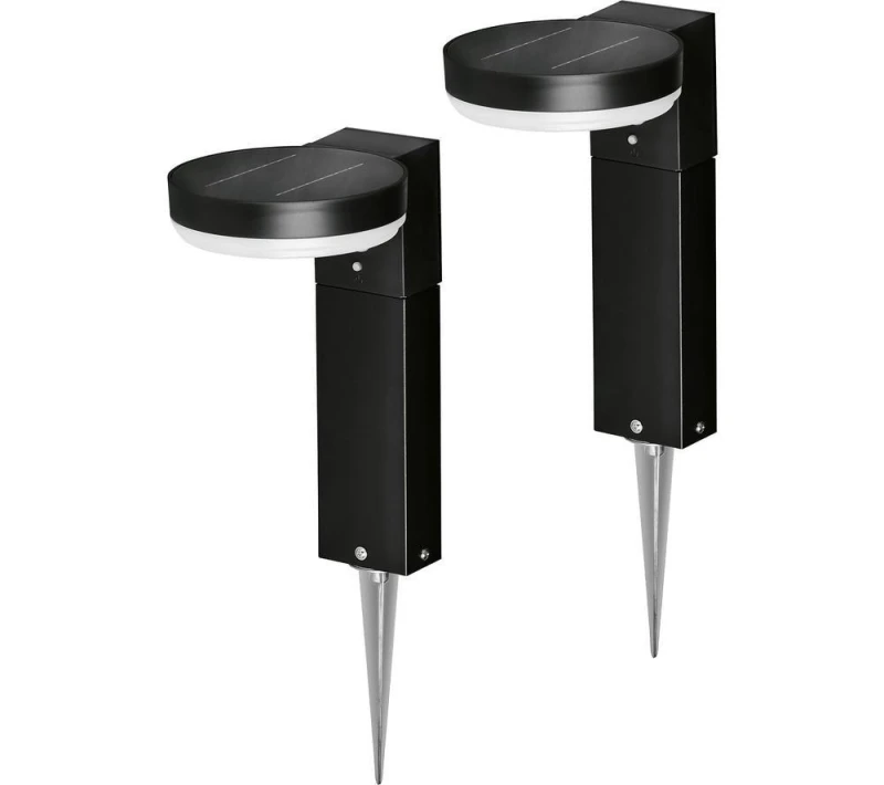 Image of 4lite Antheia Solar IP54 Die-Cast Aluminium LED Outdoor Step Light wit