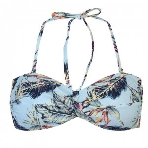 image of Vero Moda Vero Moda Palm Bandeau Bikini Top - COOL Blue