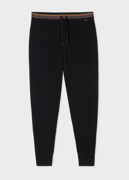 Image of Paul Smith Black Cotton 'Artist Stripe' Lounge Pants