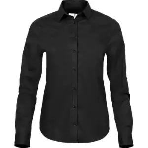 image of Tee Jays Womens/Ladies Luxury Stretch Shirt (M) (Black)