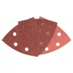 Image of Bosch Accessories 2607019500 Delta grinder blade set Hook-and-loop-backed, Punched Grit size 60, 120, 240 Width across corners 93mm 1 Set