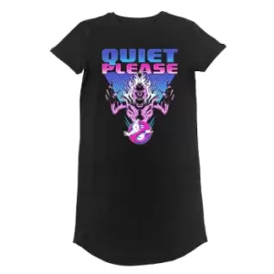 Image of Ghostbusters Womens/Ladies Quiet Please T-Shirt Dress (M) (Black)