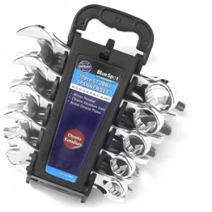 Image of 10 Piece Chrome Vanadium Metric Stubby Spanner Set (10-19MM)