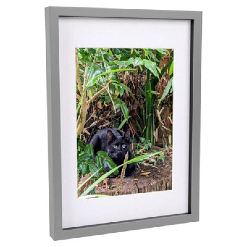 Image of Nicola Spring 3D Box Photo Frame With A4 Mount - A3 (12" X 17") - Grey/white