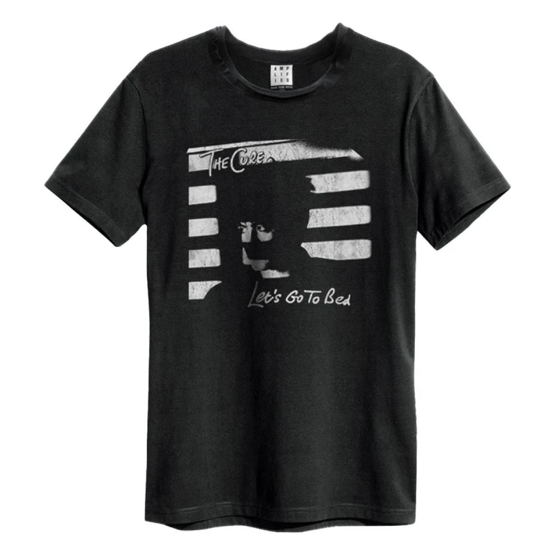 Image of Amplified Amplified Men Let's Go To Bed The Cure T-Shirt in Black Size: X-Small Black XS Male 5063852061402