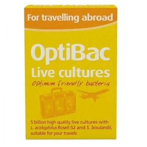 Image of Optibac Live Cultures For Travelling Abroad - 20 Capsules