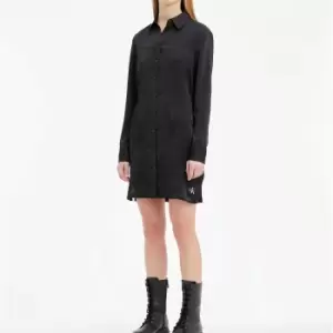 Image of Calvin Klein Jeans Satin Shirt Dress - L