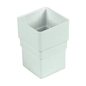 image of FloPlast RSS1W Square Downpipe Pipe Socket - White 65mm