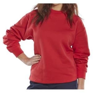Image of Click Workwear Sweatshirt Polycotton 300gsm 2XL Red Ref CLPCSREXXL Up