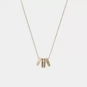 Image of Coach Gold-Plated, Enamel and Crystal Necklace