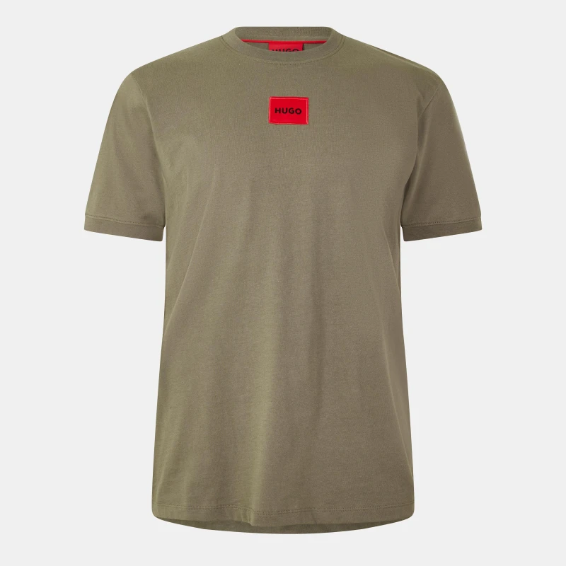 Image of Hugo Mens Regular Fit Diragolino T-Shirt Med Grey 032 male S